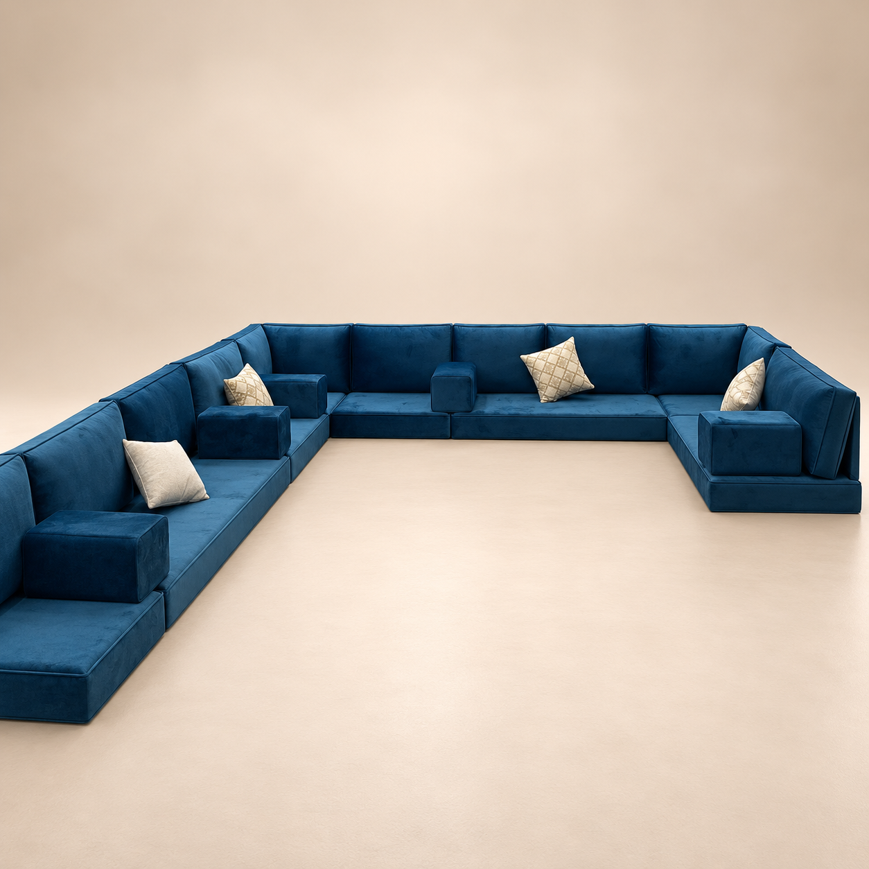 Deep Teal U-Shaped Majlis Sofa Revolt Majlis Seating - Image 1