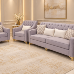 Elegant Lavender Living Room
