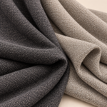 Charcoal And Taupe Woven Fabric Drapes