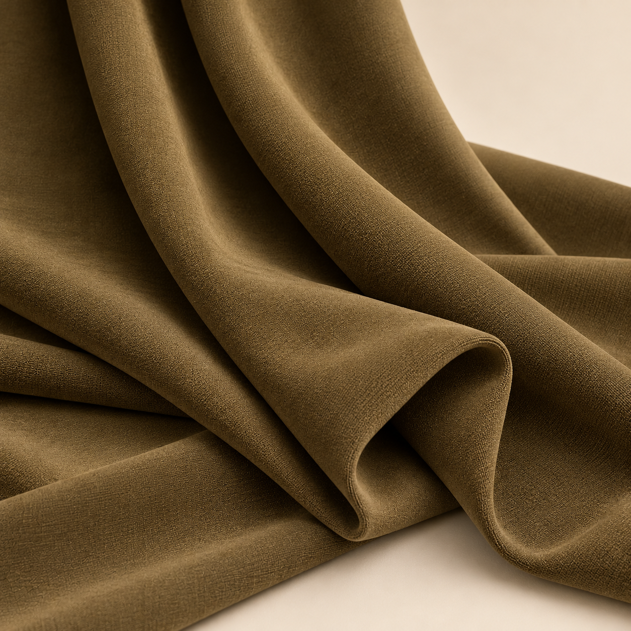 Olive-Brown Draped Fabric Texture Olive Brown Draped Fabric Texture - Image 1